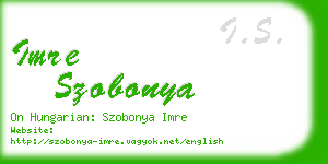 imre szobonya business card